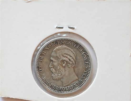 Norge 50 øre 1891 kv. 1/1+