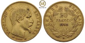 20 francs 1860 A. Napoleon III. Kv.1+