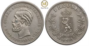 1 krone 1894 Oscar II. Kv.0/01