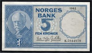 5 krone 1962 K kv. 0/01