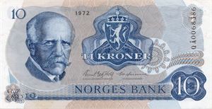 10 kroner 1972 QÅ erstatning ex. OMG 29.11.14