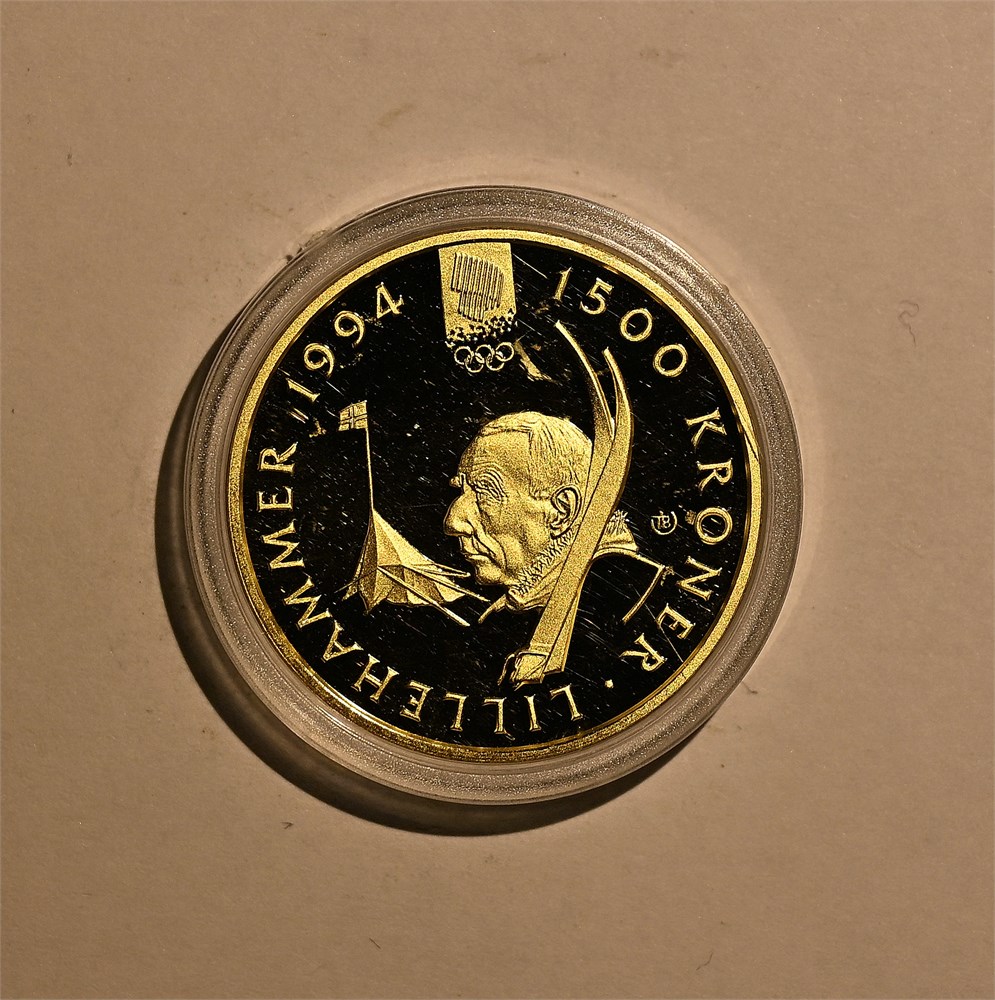 Norge 1500 kroner 1993 Minnemynt for Amundsen Proof