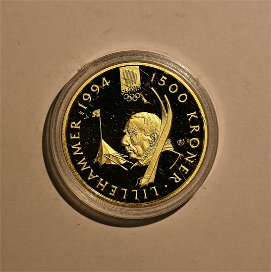 Norge 1500 kroner 1993 Minnemynt for Amundsen Proof