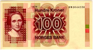 100 kroner 1979 HM erstatning Kv.0