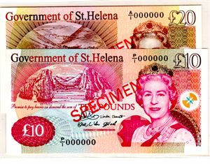 St.Helena 10 og 20 pound 2004 specimen Kv.0