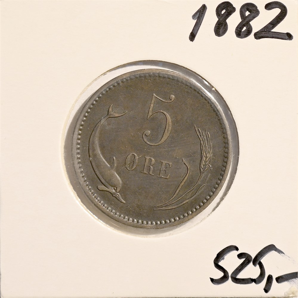 Danmark 5 øre 1882 kv. 01