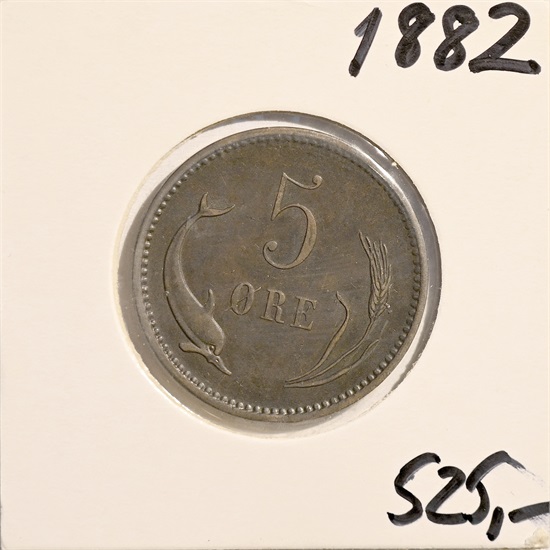 Danmark 5 øre 1882 kv. 01