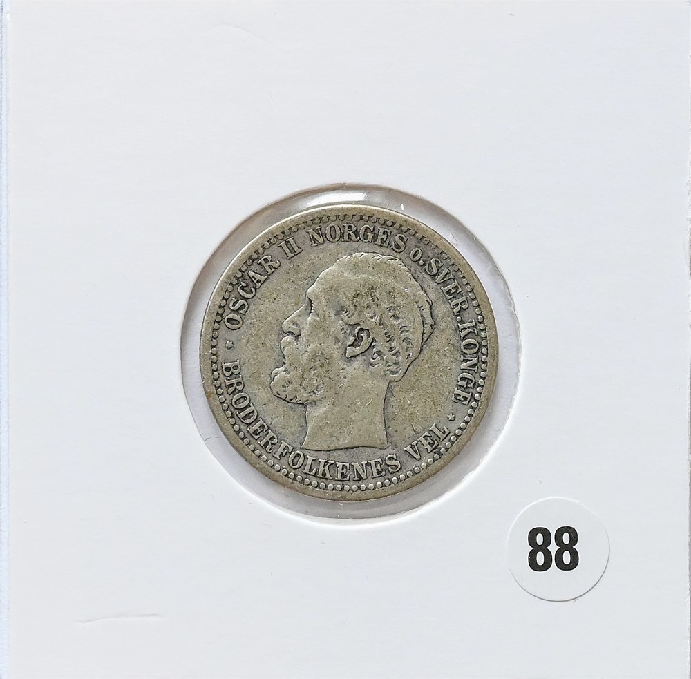 Norge 50 øre 1896 kv.1
