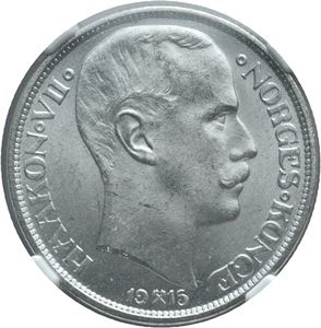 1 krone 1915 Haakon VII. Kv.0