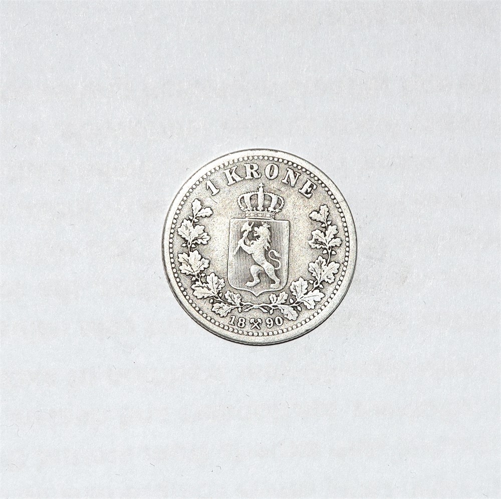 Norge 1 krone 1890 kv. 1-