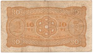 10 kroner 1924 K.9591245. Kv.1