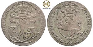 24 Skilling 1747 Frederik V. Kv.1+/01