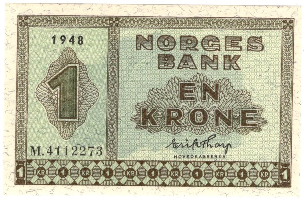 1 krone 1948 M.4112273. Kv.0