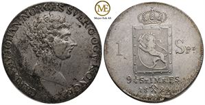 Speciedaler 1824 Carl XIV Johan. Kv.01