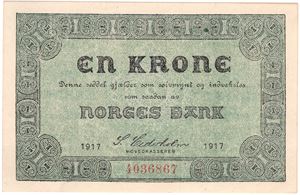 1 krone 1917 No.4036867. Kv.0