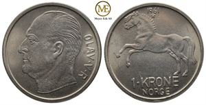 1 krone 1961 Olav V. Kv.0