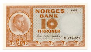 10 kroner 1958 M