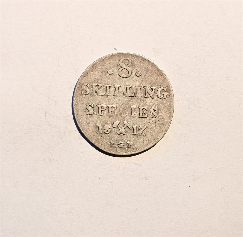 Norge 8 skilling 1817 kv.1