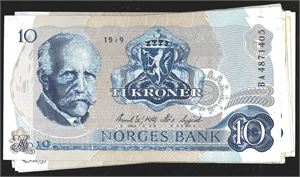 10 kr 1979BA,79BB,79BD,79BF,79BG,79BJ,79BS,79BU,79BX, vk