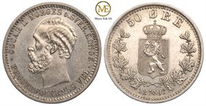 50 øre 1898 Oscar II. Kv.0