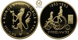 1500 kroner sykkel VM 1993. Proof.