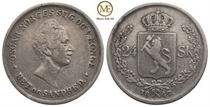 24 skilling 1847 Oscar I. Kv.1/1+