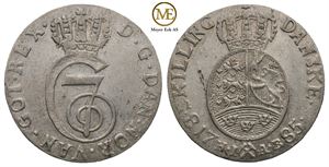 8 skilling 1785 Christian VII. Kv.1+