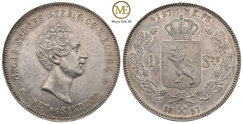 Speciedaler 1857 Oscar I. Kv.0