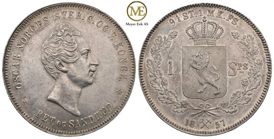 Speciedaler 1857 Oscar I. Kv.0