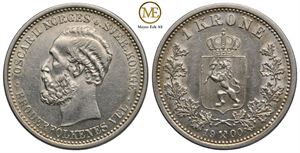 1 krone 1900 Oscar II. Kv.0/01