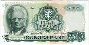 50 kroner 1982 N.0921392. Kv.0