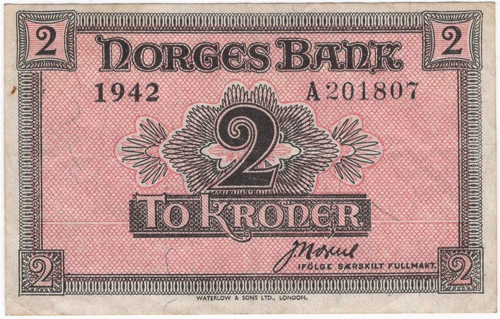 2 kroner 1942 A.201807. Kv.1/1+