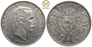 2 kroner 1914 Haakon VII. Kv.01