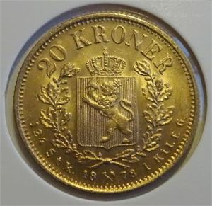 20 kroner 1878 gull Kv.01