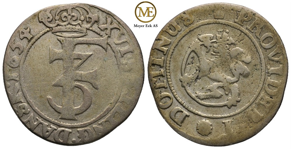 Mark 1654 Fredrik III. Kv.1/1-