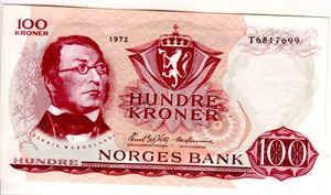 100 kroner 1972 T Kv.0