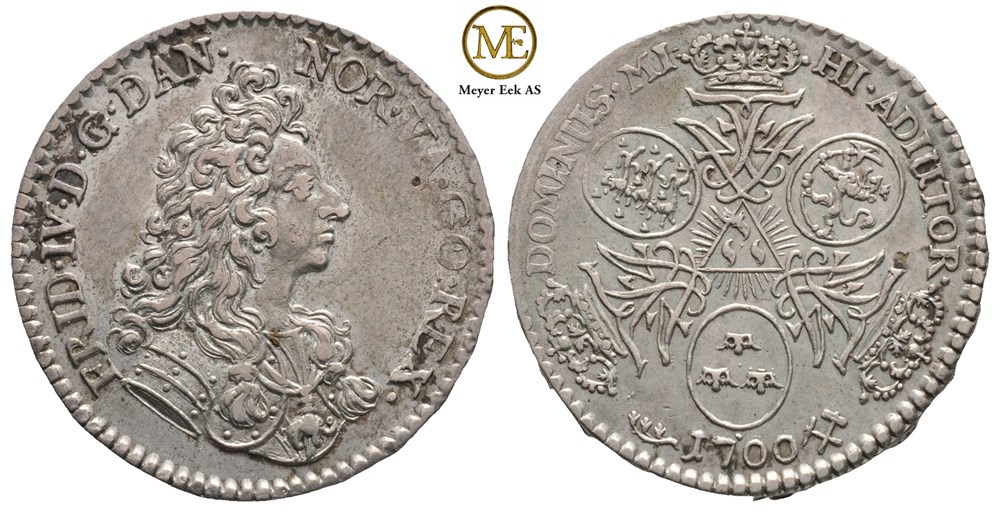 2 mark 1700 Frederik IV.Kv.01