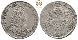 2 mark 1700 Frederik IV.Kv.01