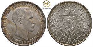 2 kroner 1916 Haakon VII. Kv.0/01