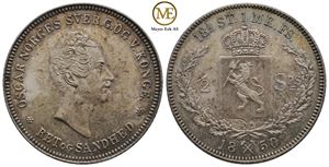 1/2 speciedaler 1850 Oscar I. Kv.0