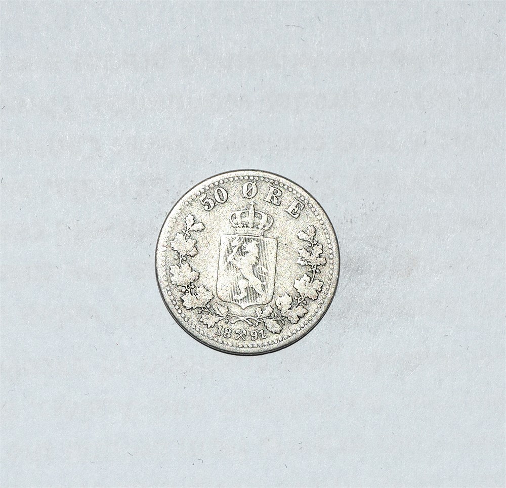 Norge 50 øre 1891 kv. 1-