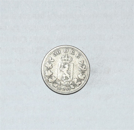 Norge 50 øre 1891 kv. 1-