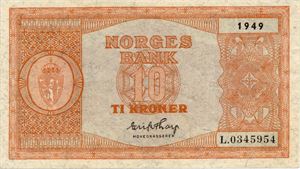 10 kroner 1949 L