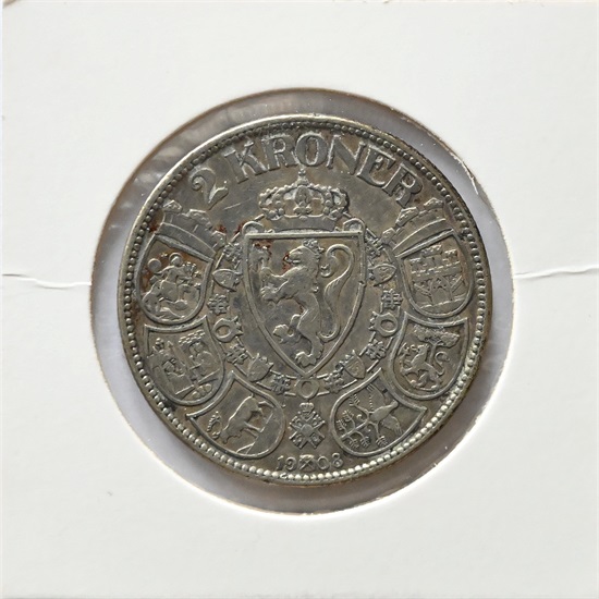 Norge 2 kroner 1908 kv.1