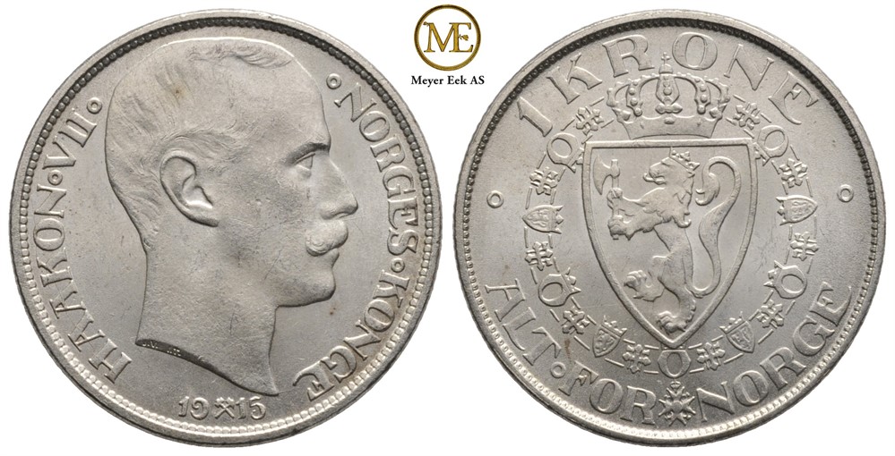 1 krone 1915 Haakon VII. Kv.0