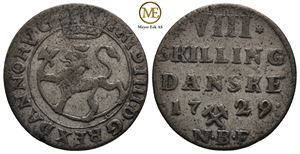 8 skilling 1729 Frederik IV. Kv.1