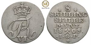 8 skilling 1809 Frederik VI. Kv.1+