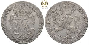 24 Skilling 1759 Frederik V. Kv.1+