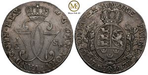 1/2 speciedaler 1777 Christian VII. Kv.1+/01