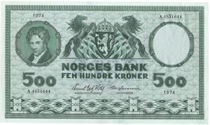 500 kroner 1974 A.4851644. Kv.0